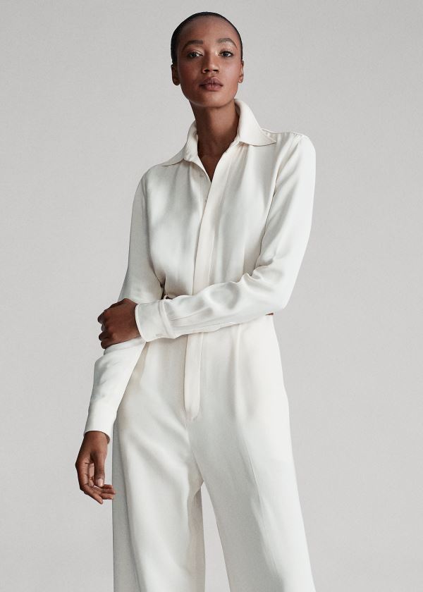 Jumpsuits Ralph Lauren Mujer Creme - Asher Crepe - UARLB2784